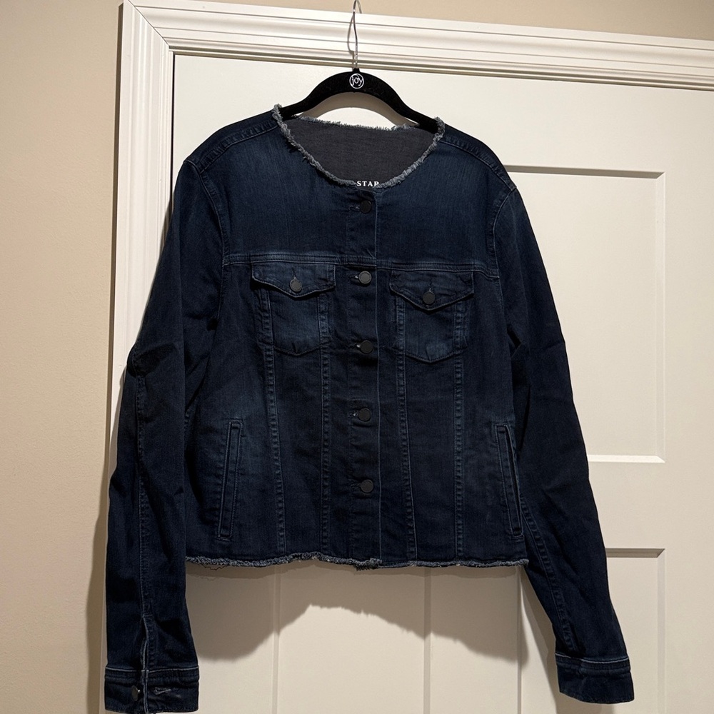 Big Star Blue Frayed Denim Jacket